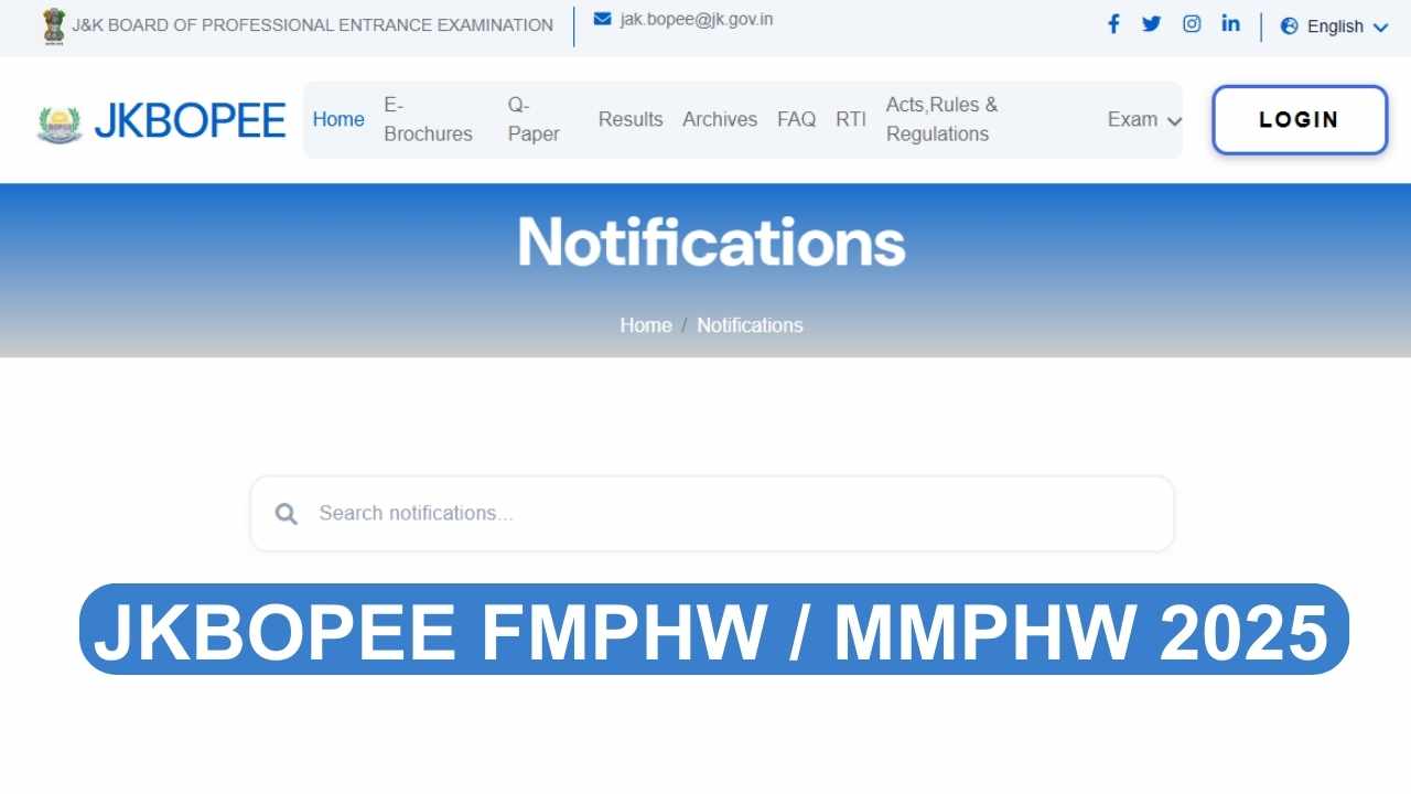 JKBOPEE FMPHW / MMPHW 2025
